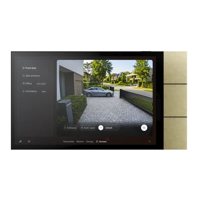 MOTIV Touch10 10-inch touchscreen met keypad voor Niko Home Control in alu black brushed